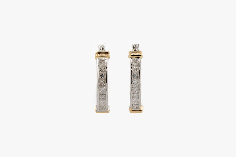 Boucles d'oreilles Oro Bianco Orecchini a cerchio in oro giallo 58 Facettes ORC159