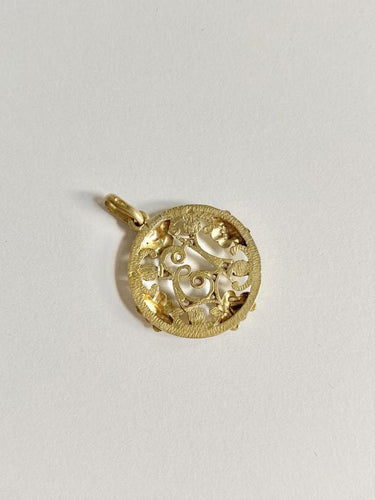 Pendentif Pendentif Art Nouveau porte bonheur "13" en or 18k 58 Facettes