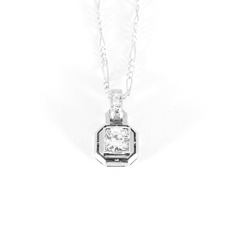 Collier Collier en or blanc, platine et diamant 58 Facettes COMP1180