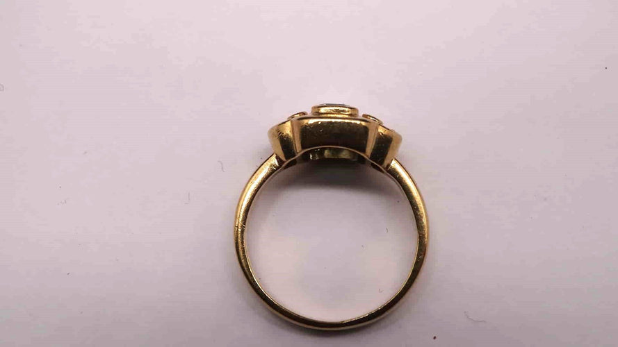 Bague 55 Bague or Aigue Marine et Diamants 58 Facettes 11680