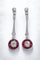Boucles d'oreilles Boucles d'oreilles rubis style Art déco œil-de-perdrix 58 Facettes 50203