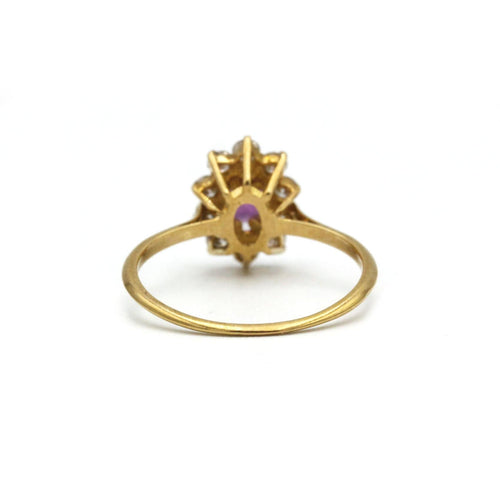 Bague 56 Bague - Or, saphir rose et diamants 58 Facettes 250188R