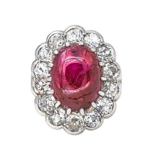 Bague 51 Bague  Pompadour  Platine Rubis, Diamant 58 Facettes 4387241CN
