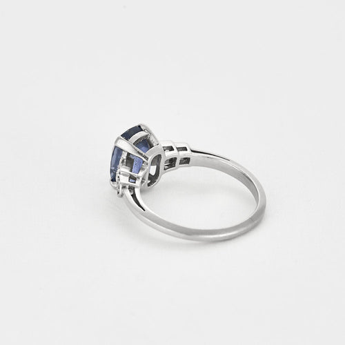 Bague 50 Bague en or gris, saphir et diamants 58 Facettes EVR25715
