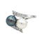 Bague 51 Bague  Toi et moi  Or blanc Perle, Diamant 58 Facettes 4049090CN