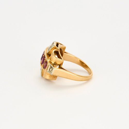 Bague 55 Bague Tank Rubis et Diamants 58 Facettes LP989/13