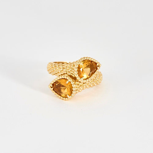 Bague 55 BOUCHERON - Serpent Bohème - Bague toi&moi, or jaune et citrine 58 Facettes AB75