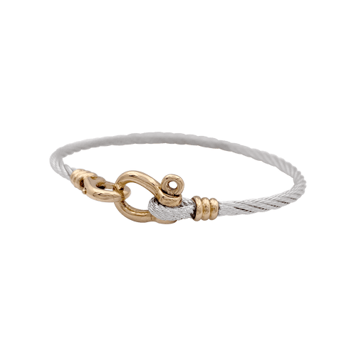 Bracelet Bracelet vintage Fred "Force 10" or et acier. 58 Facettes 34405