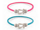 Bracelet bracelet FRED force 10 moyen 0b0077 t15 or blanc 18k 34 diamants 2 cables 58 Facettes 269620