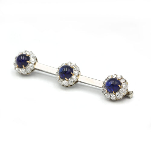 Broche Broche - Or, Platine, Diamants & Saphirs 58 Facettes 250076R