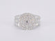 Bague 54 Bague entourage en or blanc avec diamants 58 Facettes 2041
