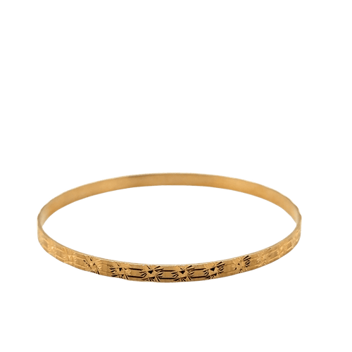 Bracelet 4 Bracelets joncs ciselés en or jaune 58 Facettes 1.0001394/2