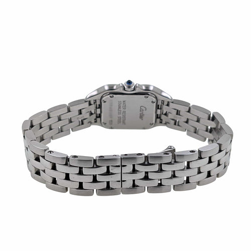 Montre Cartier Panthère RARE Dial Figaro Strap Small model SM ref 1320 Stainless Steel 58 Facettes