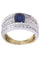 BAGUE MODERNE SAPHIR ET DIAMANTS 58 Facettes 095271