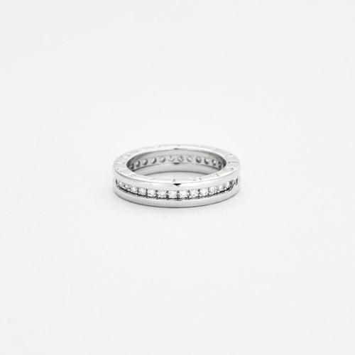 Bague 56 BULGARI - Bague B.Zero1 or blanc diamants 58 Facettes 119