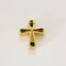 Pendentif Pendentif "Croix" en Or jaune 18k et saphirs 58 Facettes LOR36403