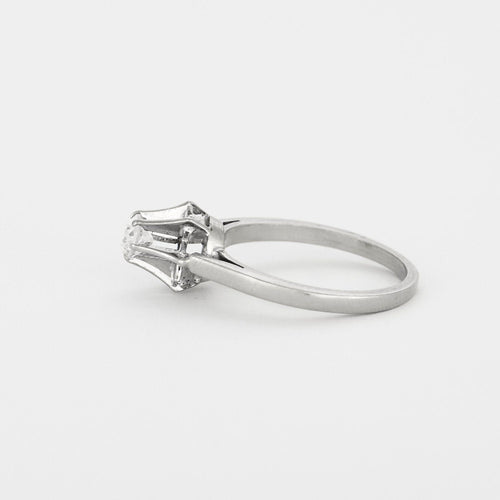Bague 56 Bague solitaire or gris et diamants 58 Facettes 197-1
