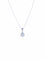 Collier Chaine OR Blanc, 18 carats avec Pendentif OR Blanc, Diamant centrale entouré de diamants 58 Facettes