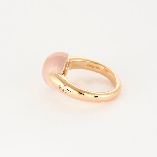 Bague 54 POMELLATO - Luna - Bague or jaune et quartz rose 58 Facettes 250091