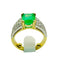 Bague 55 Bague en or avec émeraude et diamants – bijou haut de gamme 58 Facettes 50334