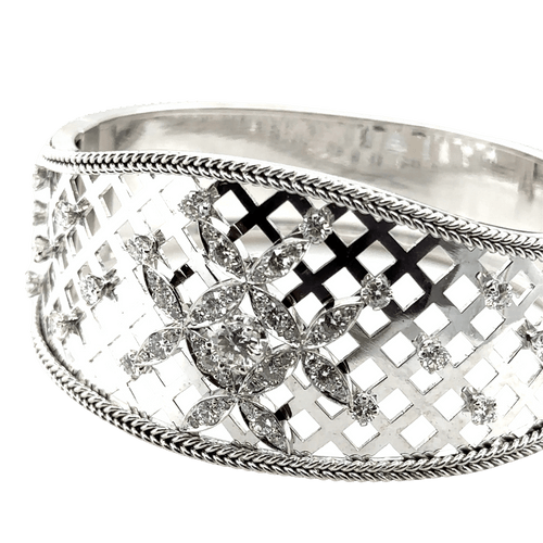 Bracelet Bracelet jonc en or blanc 58 Facettes 7094/15
