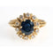 Bague 58 Bague Pompadour en or jaune, saphir et diamants 58 Facettes