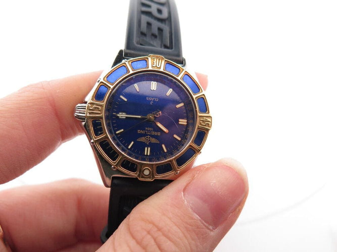 Montre vintage montre BREITLING j class lady d52063 acier 30mm caoutchouc quartz 58 Facettes 265946