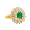 Bague 47.5 Bague Pompadour Or jaune Emeraude, Diamant 58 Facettes 3455379CN