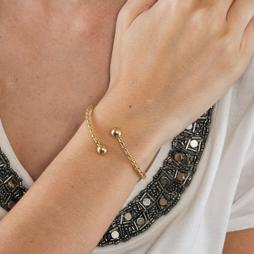 Bracelet Bracelet jonc or jaune 58 Facettes LP631/2