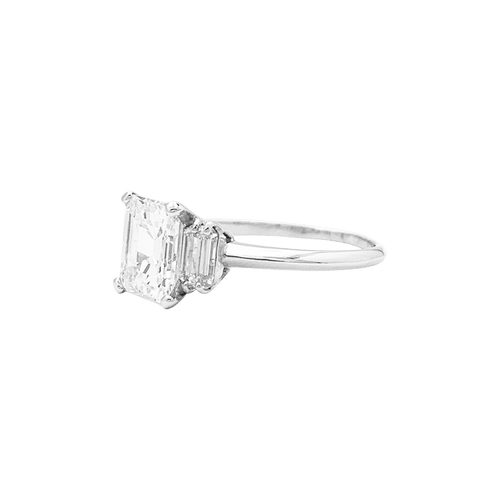 Bague 54 Solitaire en or blanc, diamant 1,92 cts. 58 Facettes 34757