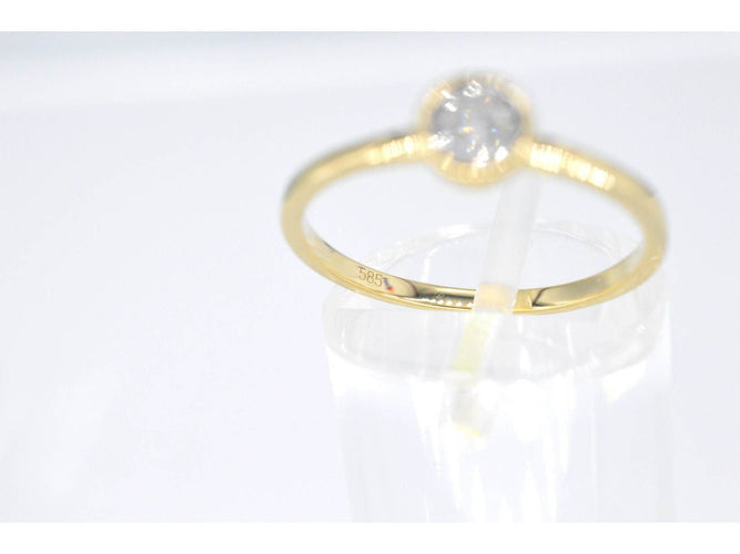 Bague Bague en or avec un diamant taille brillant 58 Facettes 2091