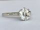 Bague 53.5 Solitaire en or, style Art déco tardif, serti d'un diamant taille brillant ancien de 1,14 carat. 58 Facettes
