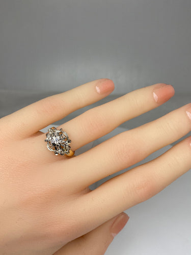 Bague 50 Bague Napoléon III en Or jaune & Diamants 58 Facettes