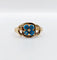 Bague 60.5 Bague victorienne or jaune, trèfle à quatre feuilles et émail bleu (circa 1890) 58 Facettes A05633