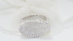 Bague 52.5 Bague feuille en or blanc et diamants 58 Facettes 18487