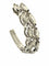 Boucles d'oreilles Boucles d’oreilles créole or blanc 18 carats et diamants navettes 58 Facettes