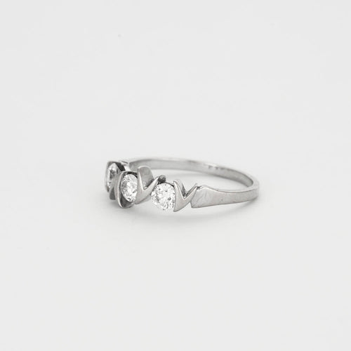 Bague 60 Bague trilogie or gris et diamants 58 Facettes GU46
