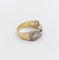Bague 48 Bague trilobée vintage or jaune et diamants 58 Facettes A05793
