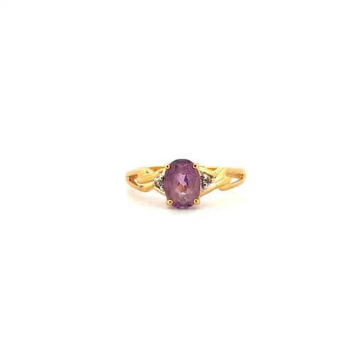 Bague 48 Solitaire Or Jaune & Améthyste 58 Facettes 41-GS34637