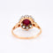 Bague Marguerite, Belle Époque, Or 18 Carats, Rubis et Diamants 58 Facettes 445