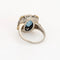 Bague Bague cocktail Art déco vintage en émail, bijoux en filigrane d'or 14 carats, pierre bleue 58 Facettes G13363
