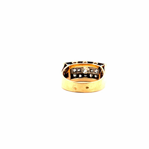 Bague 54 Bague Tank Or Jaune Diamants & Saphirs 58 Facettes 12-GS32924-01