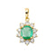 Pendentif Pendentif Pompadour Or jaune Emeraude 58 Facettes 3002091CN