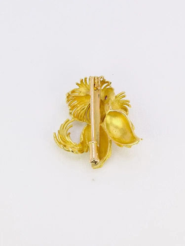 Broche Broche animalière chien or jaune rubis 58 Facettes 1014.2