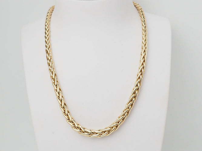 Collier Collier maille palmier en or jaune 58 Facettes 33446
