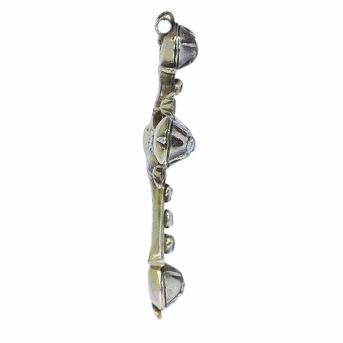 Pendentif Croix d'argent rococo des années 1750 58 Facettes 24121-0345