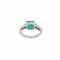 Bague 51 Bague Art Nouveau en or blanc avec émeraude et diamants. 58 Facettes