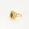Bague 54 Marguerite or jaune, saphir et diamants 58 Facettes SOR10754