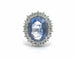 Bague Bague avec saphir de Ceylan et pavé diamants 58 Facettes