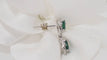 Pendentif Pendants d'Oreille En Or Blanc, Emeraudes Et Diamants 58 Facettes 31131